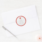 Minimale Kerstmis Ronde Sticker (Envelop)