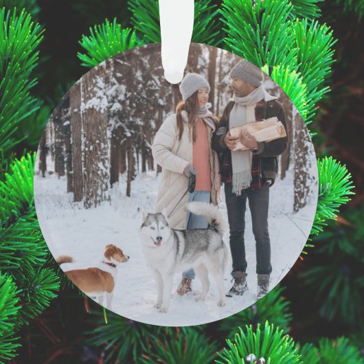 Minimale Kerstmis | Scandi Slate Gray Foto Ornament