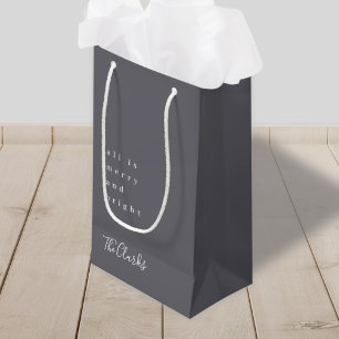 Minimale Kerstmis   Stijlvolle Scandi Slate Grey Klein Cadeauzakje