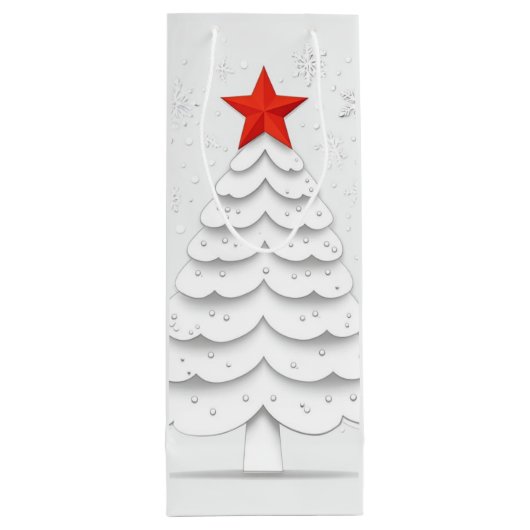 Minimale Kerstmis Wijn Cadeautas (Achterkant)