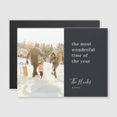 Minimale kerstmoderne, stijlvolle kerstkaart (Voorkant / Achterkant)