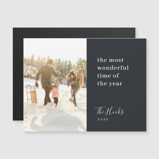 Minimale kerstmoderne, stijlvolle kerstkaart (Voorkant / Achterkant)