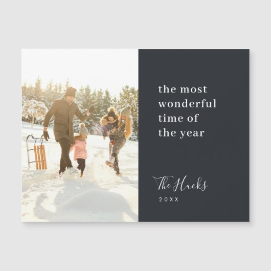 Minimale kerstmoderne, stijlvolle kerstkaart (Voorkant)