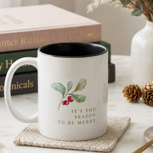 Minimale Kerstmok Kerstcadeau Elegant Tweekleurige Koffiemok