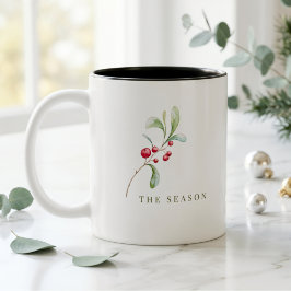 Minimale Kerstmok Moderne Kerstcadeau Tweekleurige Koffiemok