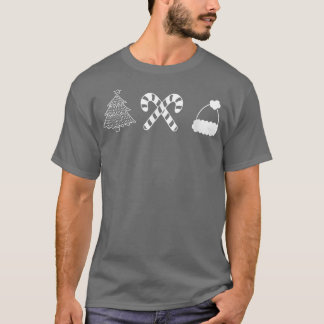 Minimale kerstontwerp t-shirt