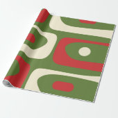 Minimale kerstpatronen uit de midden-eeuwse repeti cadeaupapier (Uitgerold)