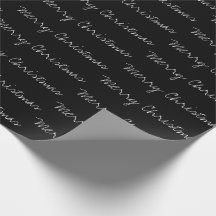 Minimale kersttypografie zwart wit