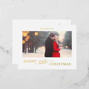 Minimale kerstvakantie met Folie met weinig kerst  Feestdagen Briefkaart