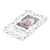 Minimale kerstviering met gouden zwarte pine-boom magneet (Linkerzijde)