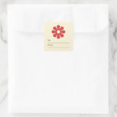 Minimale kerstvierkant cadeaulabel voor Retro Vierkante Sticker (Tas)