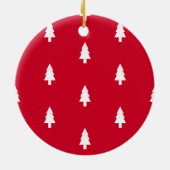 Minimale Kerstvreugde Keramisch Ornament (Achterkant)