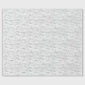 Minimale kerstzwarte en witte tiny Lines Cadeaupapier (Vlak)