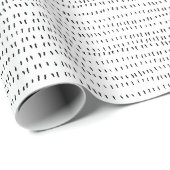 Minimale kerstzwarte en witte tiny Lines Cadeaupapier (Rol Hoek)