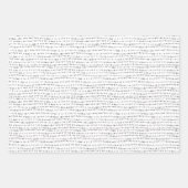 Minimale kerstzwarte en witte tiny Lines Inpakpapier Vel (Voorkant 2)