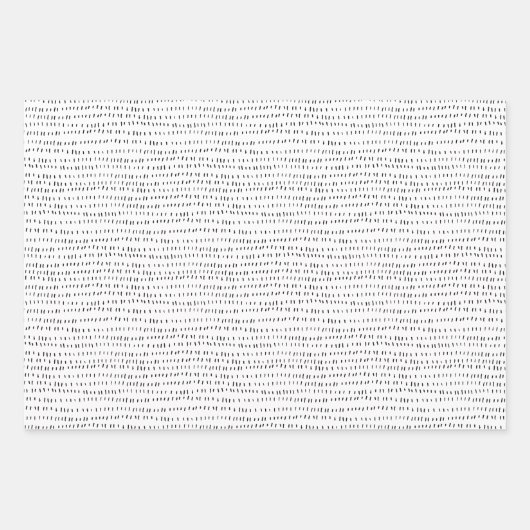 Minimale kerstzwarte en witte tiny Lines Inpakpapier Vel (Voorkant 2)
