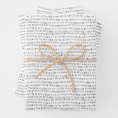 Minimale kerstzwarte en witte tiny Lines Inpakpapier Vel (In situ)