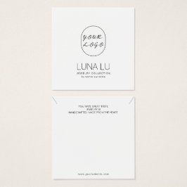 Minimale Ketting juwelen-kaart Vierkante Visitekaartjes