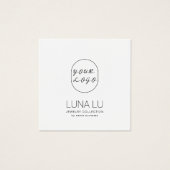 Minimale Ketting juwelen-kaart Vierkante Visitekaartjes (Voorkant)