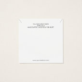 Minimale Ketting juwelen-kaart Vierkante Visitekaartjes (Achterkant)