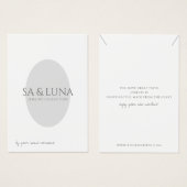 Minimale Ketting juwelen-kaart Visitekaartje (Voorkant /achterkant)