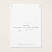 Minimale Ketting juwelen-kaart Visitekaartje (Achterkant)