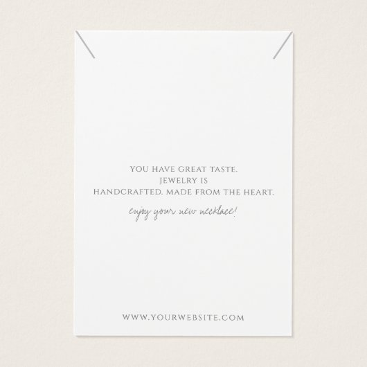 Minimale Ketting juwelen-kaart Visitekaartje (Achterkant)