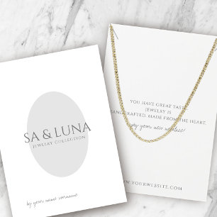 Minimale Ketting juwelen-kaart Visitekaartje