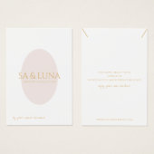 Minimale Ketting juwelen-kaart Visitekaartje (Voorkant /achterkant)