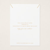 Minimale Ketting juwelen-kaart Visitekaartje (Achterkant)