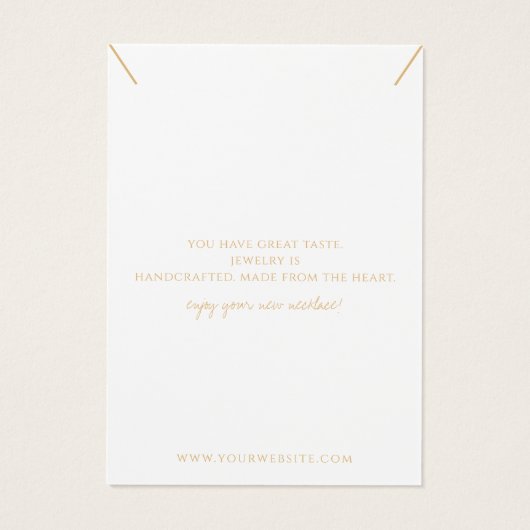 Minimale Ketting juwelen-kaart Visitekaartje (Achterkant)