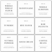 Minimale Keuken Pantry Voedsel Opslag Organisatie Sticker (Voorkant)