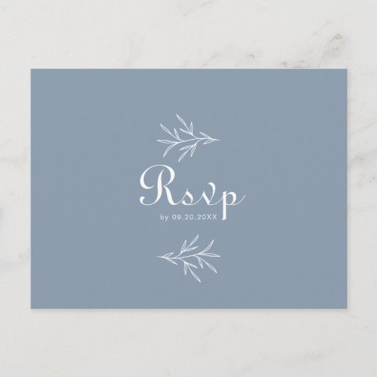 Minimale keuze in het menu Stusty Blue Wedding (Voorkant)