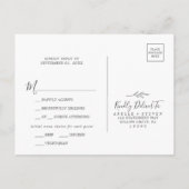 Minimale keuze uit RSVP-Briefkaart in donkergrijs  Uitnodiging Briefkaart (Achterkant)