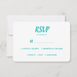 Minimale keuze voor kleuren-weddenschappen met RSV RSVP Kaartje