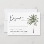 Minimale keuze voor palmbomen RSVP kaartje (Voorkant)