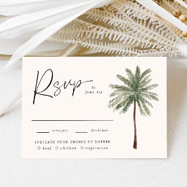 Minimale keuze voor palmbomen RSVP kaartje