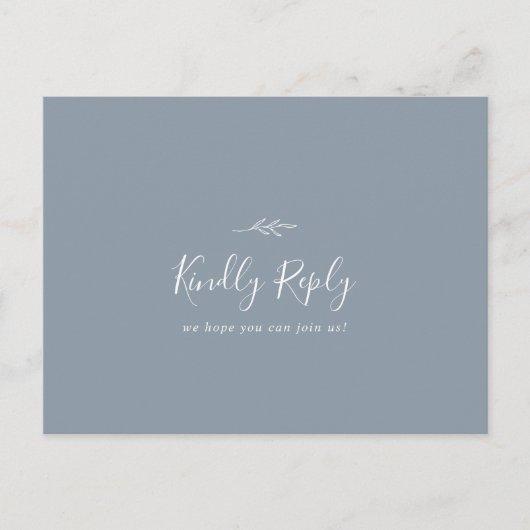 Minimale keuze voor RSVP-Briefkaart in het menu Bl (Voorkant)