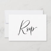 Minimale keuze voor zwarte en witte kalligrafie RS RSVP Kaartje (Voorkant)