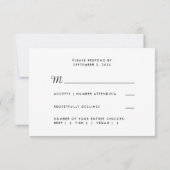Minimale keuze voor zwarte en witte kalligrafie RS RSVP Kaartje (Achterkant)