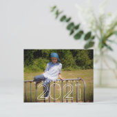 Minimale Kinder foto van 2021 nieuwe jaren Briefkaart (Staand voorkant)