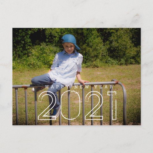 Minimale Kinder foto van 2021 nieuwe jaren Briefkaart (Voorkant)