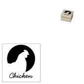 Minimale kippenweduwen rubberstempel (Gestempeld)