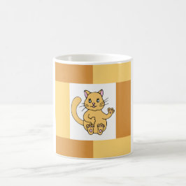 Minimale klap Ik hou van Mok met gemberkattenkoffi