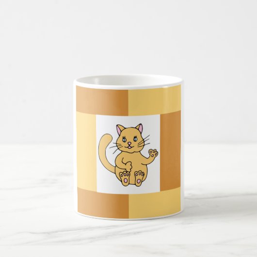 Minimale klap Ik hou van Mok met gemberkattenkoffi (Center)