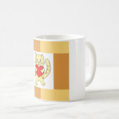 Minimale klap Ik hou van Mok met gemberkattenkoffi (Voorkant rechts)