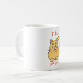 Minimale klap Ik hou van Mok met gemberkattenkoffi (Voorkant links)