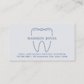 Minimale klasse blauwe tandarts afspraak visitekaartje (Voorkant)