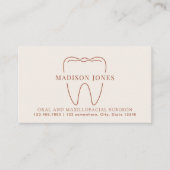 Minimale klasse terracotta tandarts afspraak visitekaartje (Voorkant)