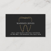 Minimale klasse zwart en goud tandarts afspraak visitekaartje (Voorkant)